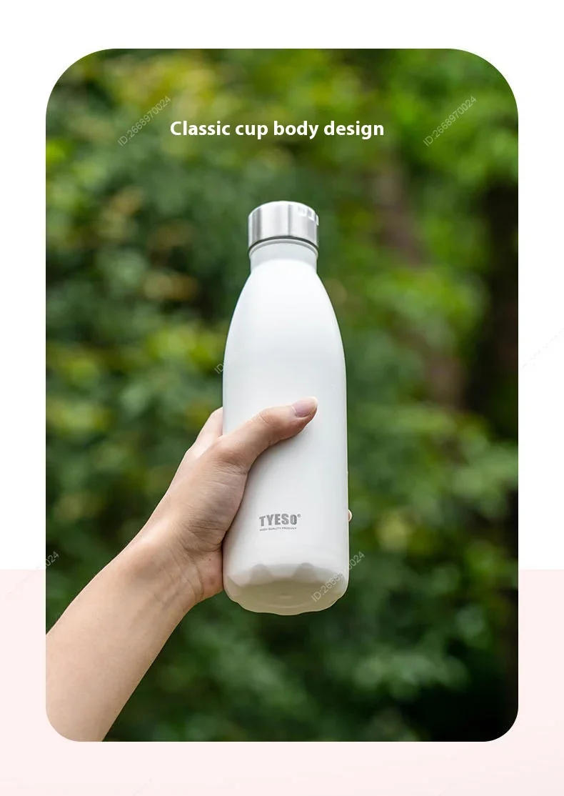 Description Picture 4 of item750/1000ML Tyeso Stainless Steel Cola Bottle Sports Kettle Keep Cold Thermal Cups Vacuum Tumbler Mug Bike Bottle Vacuum Cup