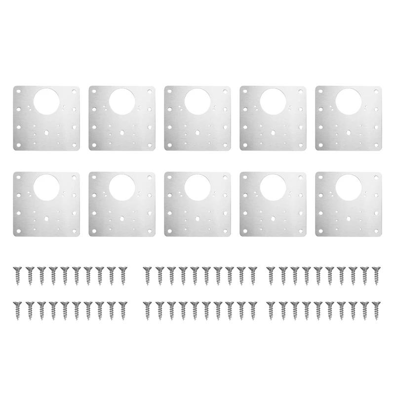Description Picture 4 of item10Pcs Cabinet Hinge Repair Plate Kit Kitchen Cupboard Door Hinge Mounting Plate With Holes Flat Fixing Brace Brackets