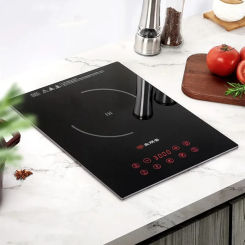 220V 3000W Btuil-in Induction Cooker Countertop Induction Stove Single Cooker Touch Control Panel Kitchen Induction Cooktop