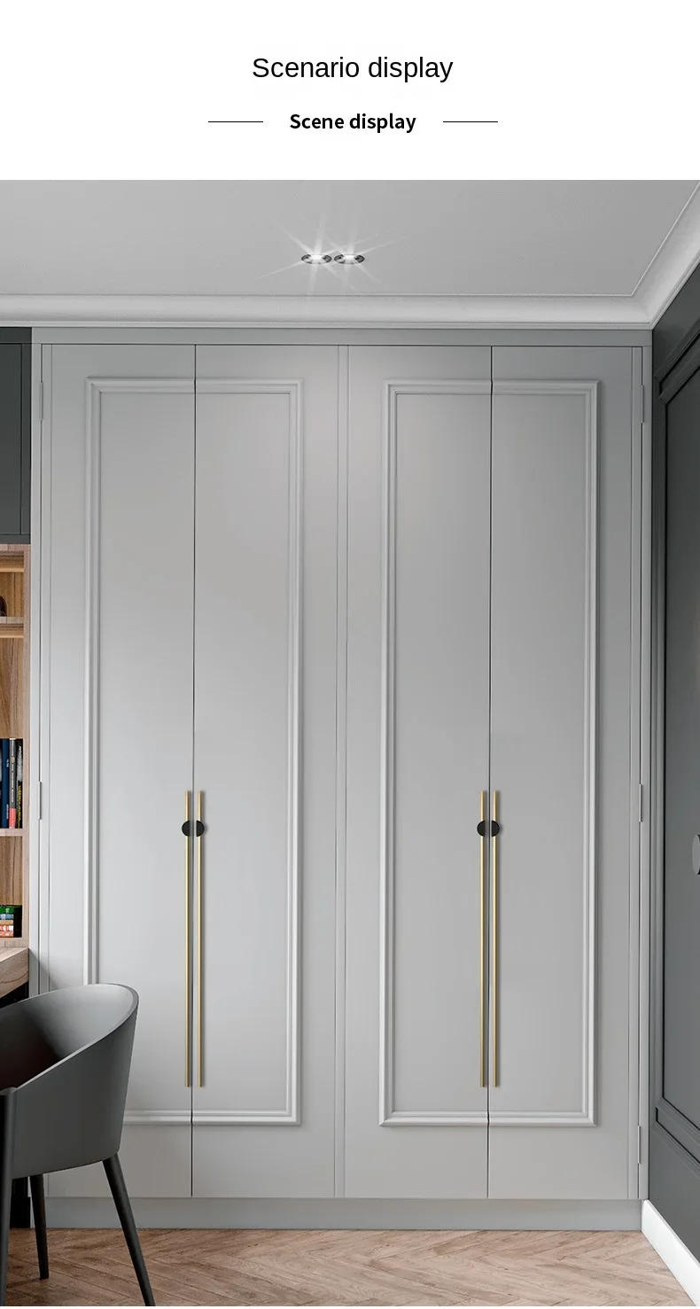 Description Picture 6 of itemKitchen Cabinet Handles Cupboard Door Pulls Black Long Furniture Handle 1000mm Gold Aluminum Alloy Drawer Knobs Hardware