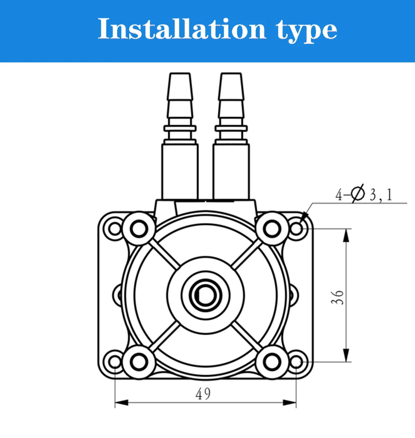 Description Picture 5 of itemDual pump heads Peristaltic pump Water pump High flowrate  PharMed BPT tube