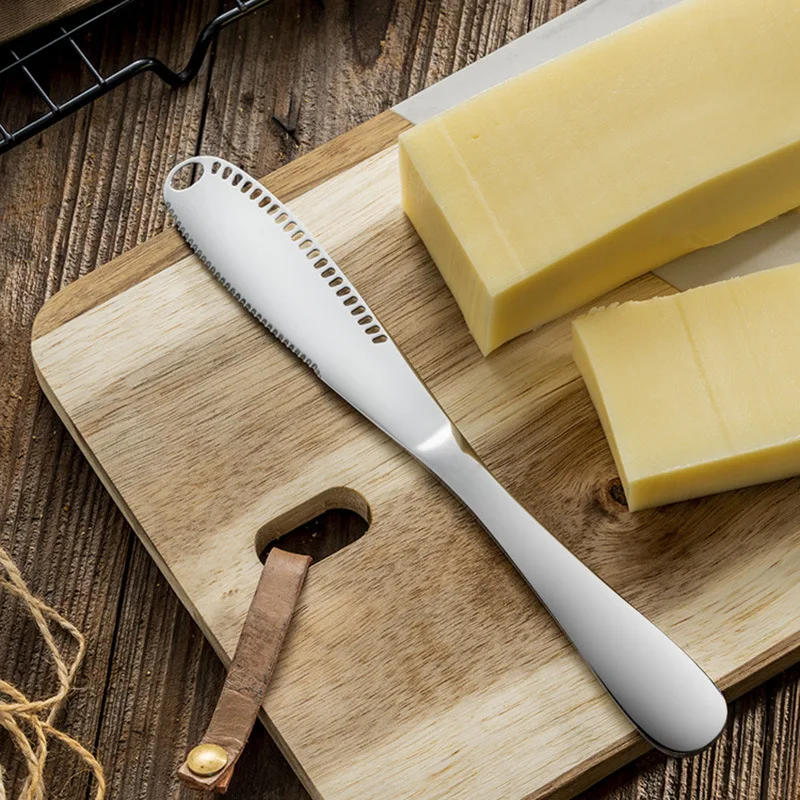 Description Picture 2 of itemMultifunction Stainless Steel Butter Knife Cheese Jam Spreaders Cream Knifes Utensil Cutlery Dessert Toast For Breakfast Tool