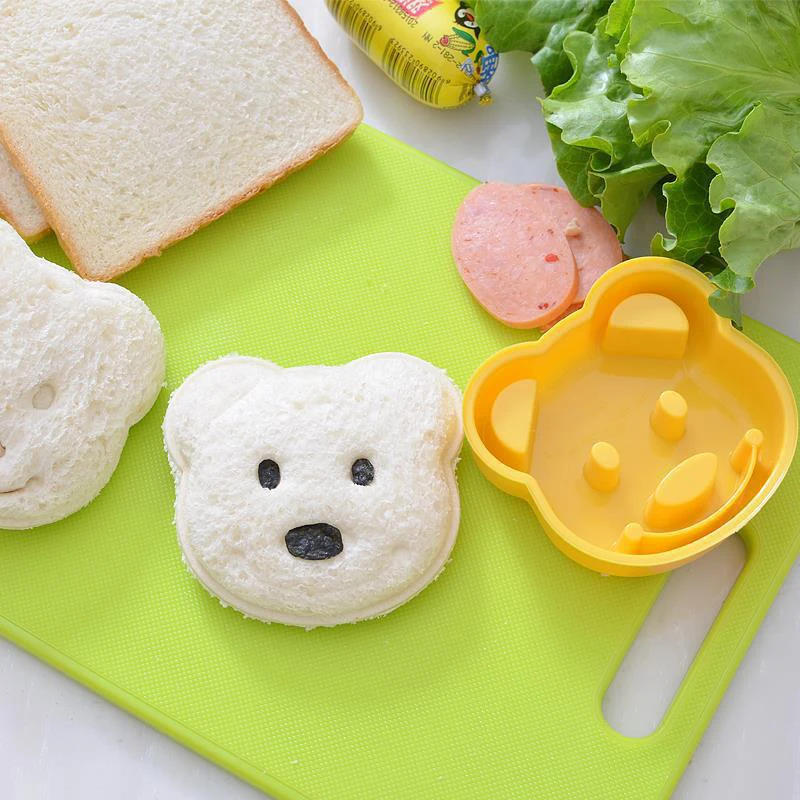 Description Picture 3 of item2pcs Sandwich Mould Bear Cat Rabbit Car Shaped Bread Mold Cake Biscuit Embossing Device Crust Cookie Cutter Baking Pastry Tools