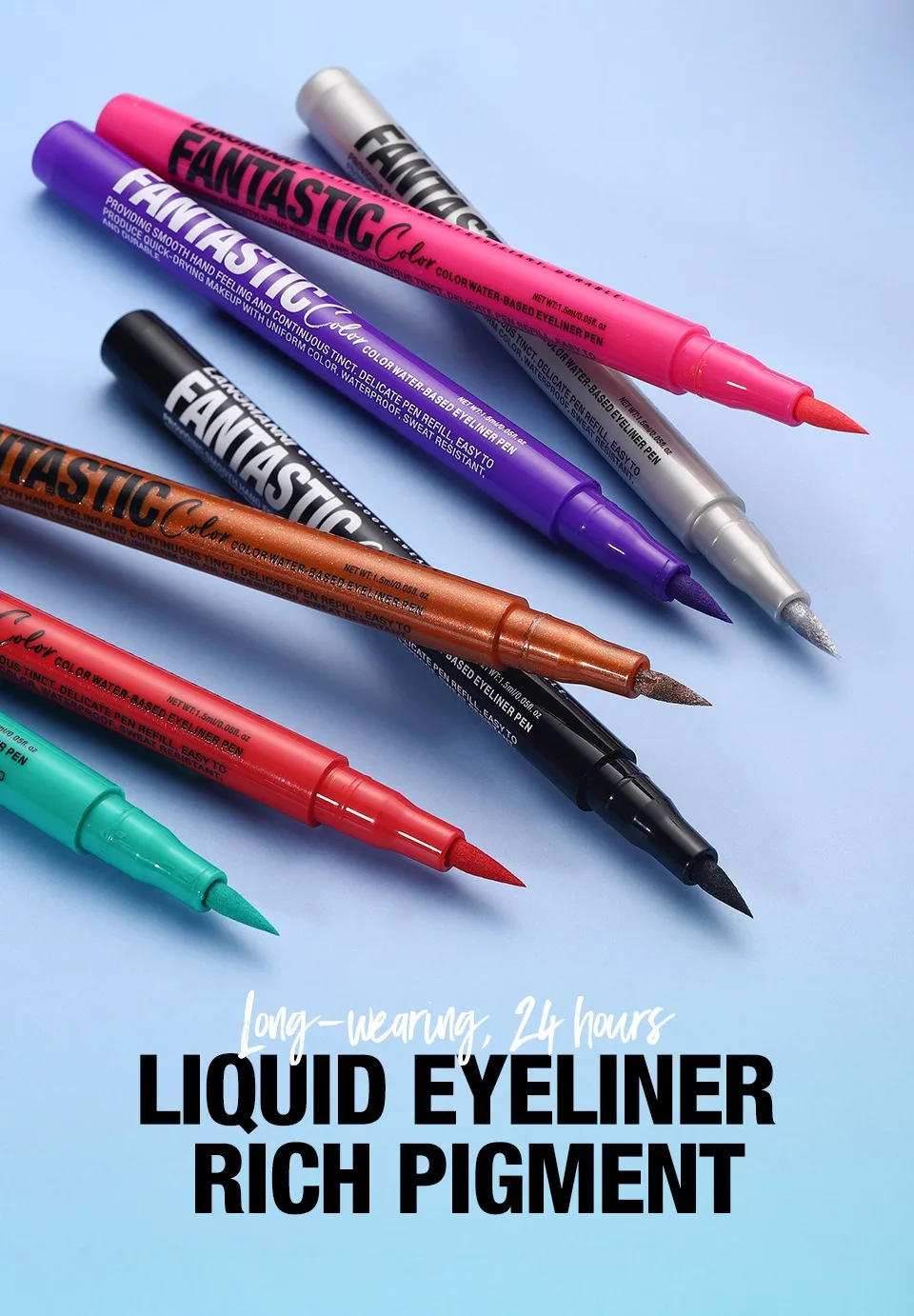 Description Picture 2 of item1Pc Water-based Eyeliner Liquid Matte Bright Red Quick-Drying Smudge-Proof Eyeliner Pen Bold Long-Lasting Eyes Looks Cosmetics