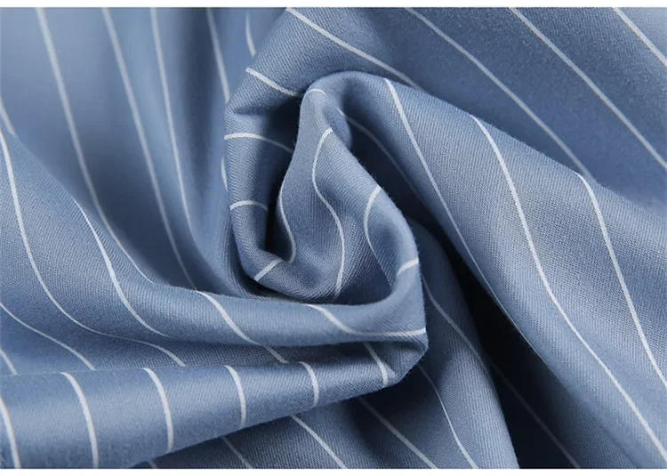 Description Picture 6 of itemHigh Quality Striped Male Light Luxury Business Formal Social Short Sleeve Shirts Fashion Thin Slim Casual Pointed Collar Shirts