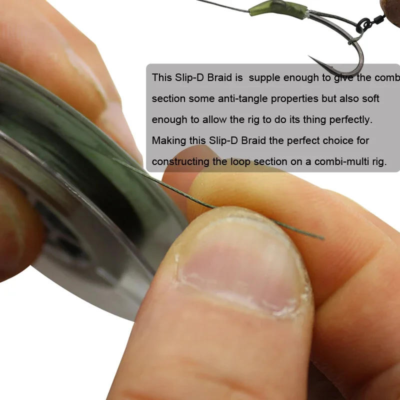 Description Picture 3 of item20m Carp Fishing Line Hook Link Slip-D Braid Hooklink Uncoated Braid Line for Hair Rig D Rig 25IB Carp Coarse Fishing Tackle