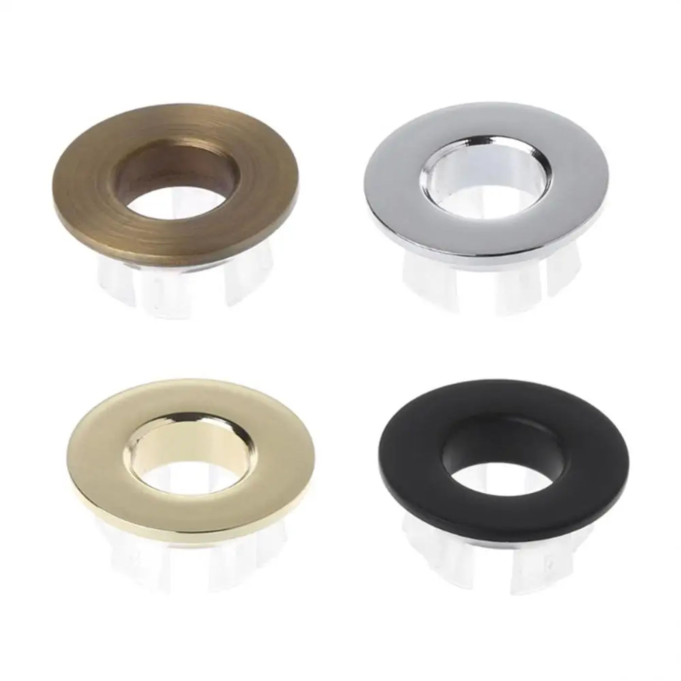 Description Picture 6 of itemBathroom Basin Faucet Sink Overflow Cover Brass Six-foot Ring Insert Replacement Brass Sink Overflow Cover Accessories