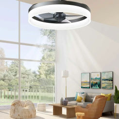 Nordic Ceiling Fan With Light Remote Control LED Lamp Smart Ceiling Lamp Decorative Fans For Bedroom Living Room Home Appliance