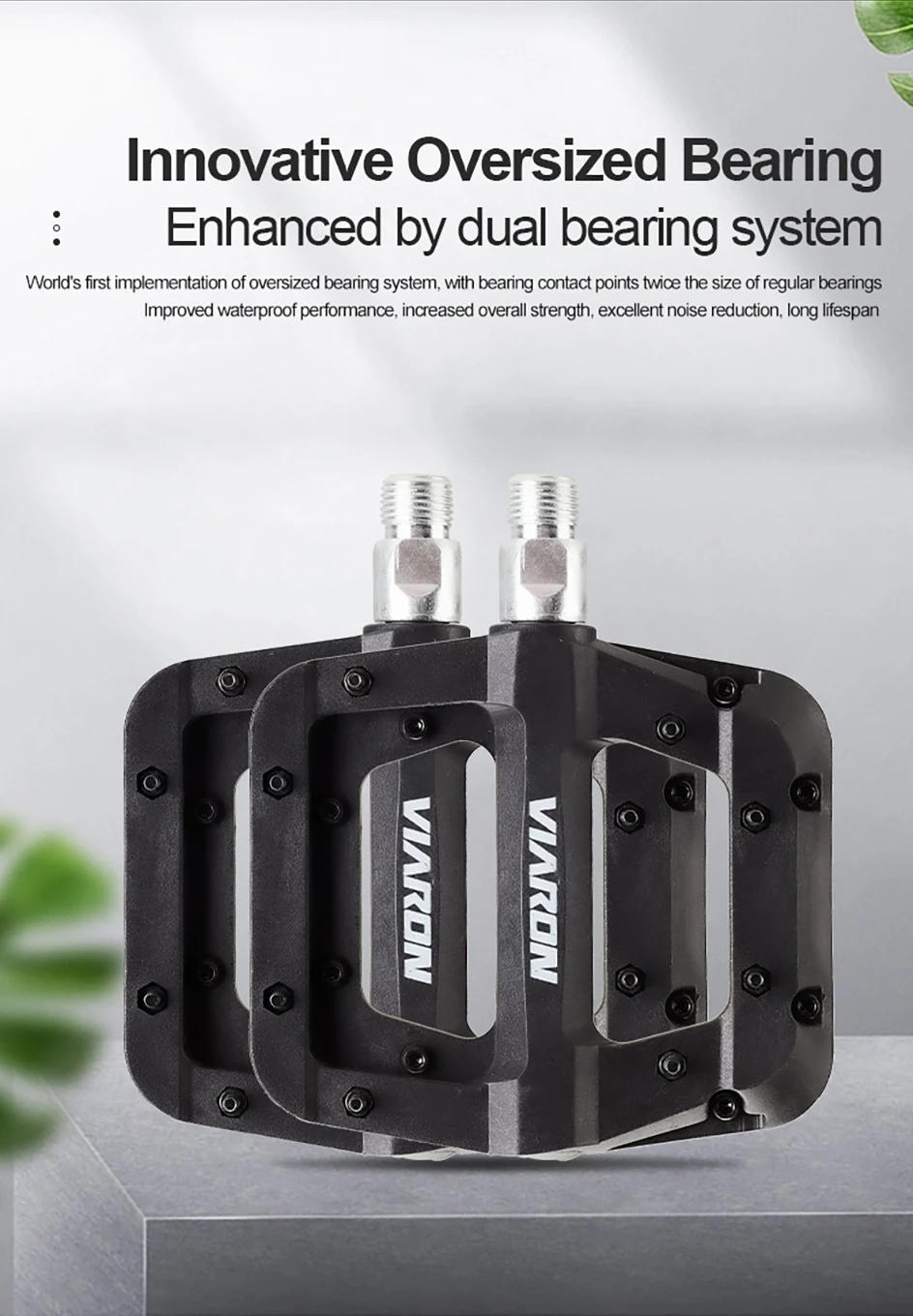 Description Picture 5 of itemUltralight Double Bearings MTB Bike Pedals Anti-Slip Footboard with 16 Nails Nylon Bicycle Pedal for Bike Accessories