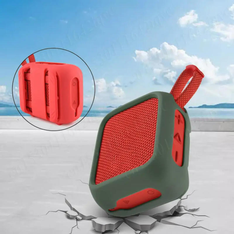 Description Picture 5 of itemSilicone Case Protective Cover with Speaker Mount Strap Portable Speaker Case Shockproof Speaker Cover for JBL Go 4 Speaker