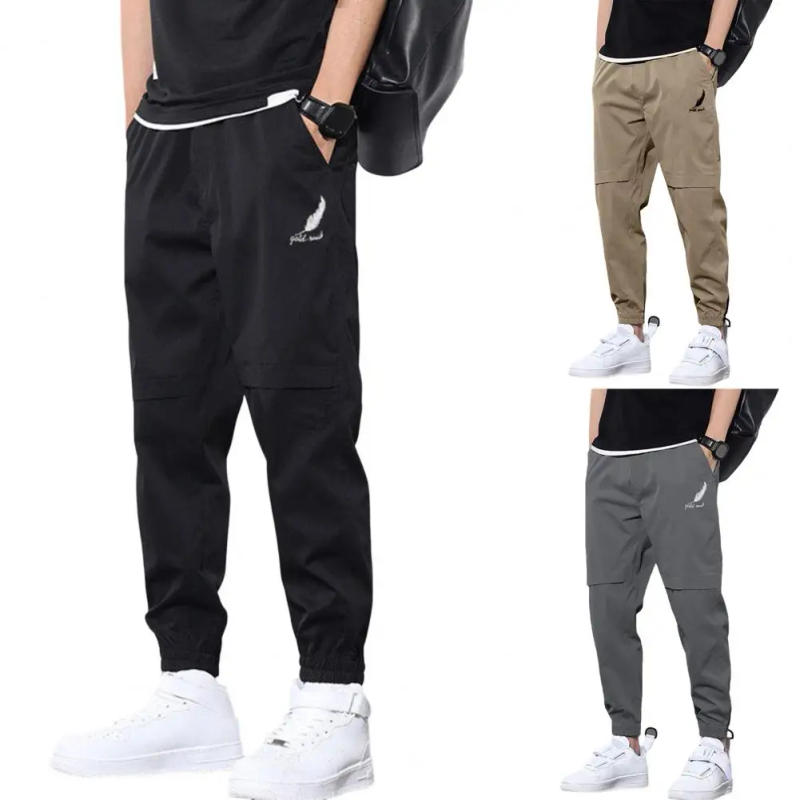 Description Picture 3 of itemCasual Sweatpants Shrink Resistant Sport Trousers Shrinkable Cuffs Simple Casual Loose Hip Hop Sport Trousers Versatile