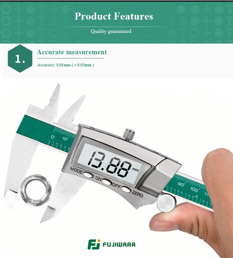 Description Picture 5 of itemFUJIWARA High-precision Digital Caliper  Fraction Display/Millimeters/Inches