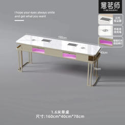 Modern Luxury Professional Nail Table Dressing Storage Manicure Table Vacuum Cleaner Mesa De Manicure Salon Furniture  WT