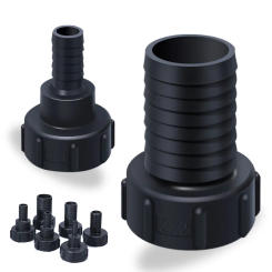 S60 to 1/2" 3/4" 1" 2 inch IBC Tank Adapter with Barb Plastic Tap Irrigation Valve Connector for Garden Hose Water Tank Fitting