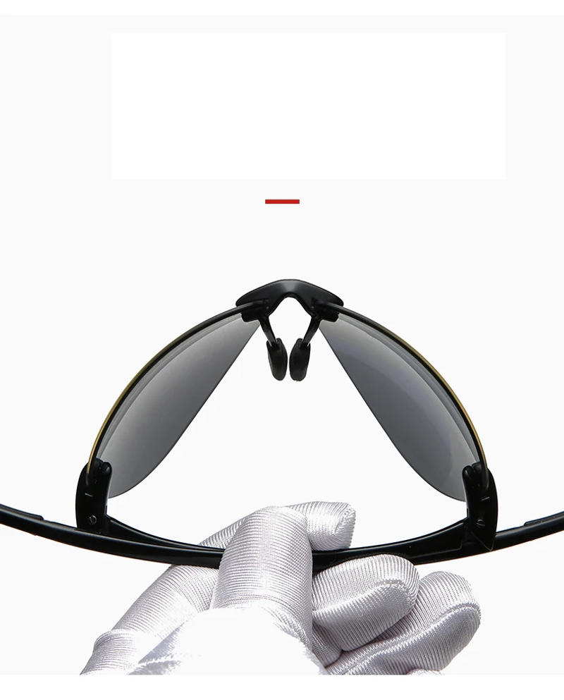 Description Picture 6 of itemMen Polarized Sunglasses Classic UV400 Driving Sports Unbreakable Rimless Oval Male Women TR90 Frame Outdoor Fishing Eyewear