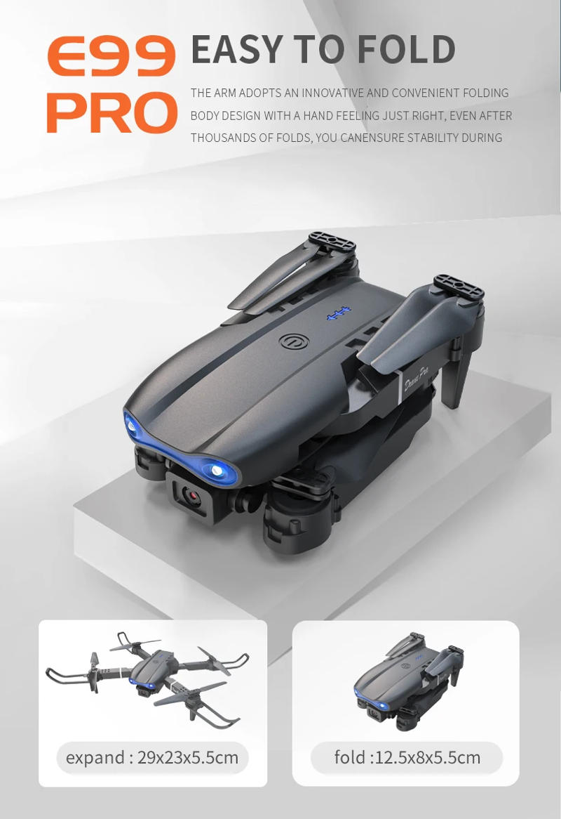 Description Picture 5 of itemProfessional Drone E99 HD 4k Camera Foldable Mini WIFI FPV RC Aerial Photography Quadcopter RC Helicopter Toy Gift