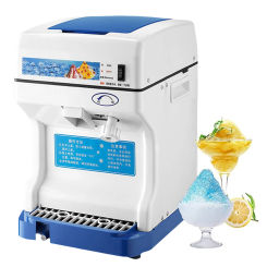 HK168 Electric Ice Crusher Shaver Snow Cone Maker Machine 265lbs/hr for Home and Commercial Use,White