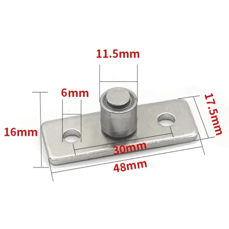 Description Picture 5 of item2Pcs Stainless Steel Barn Door Stopper Flat Stay Roller Guide Bearing Locator Bottom Floor Sliding Door Stop Household Hardware