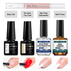 15ml Nail Primer Nail Prep Dehydrate Kit With 7ml Base Gel Top Coat Long Lasting Nail Art No Need Of UV LED Lamp Gel Polish Set