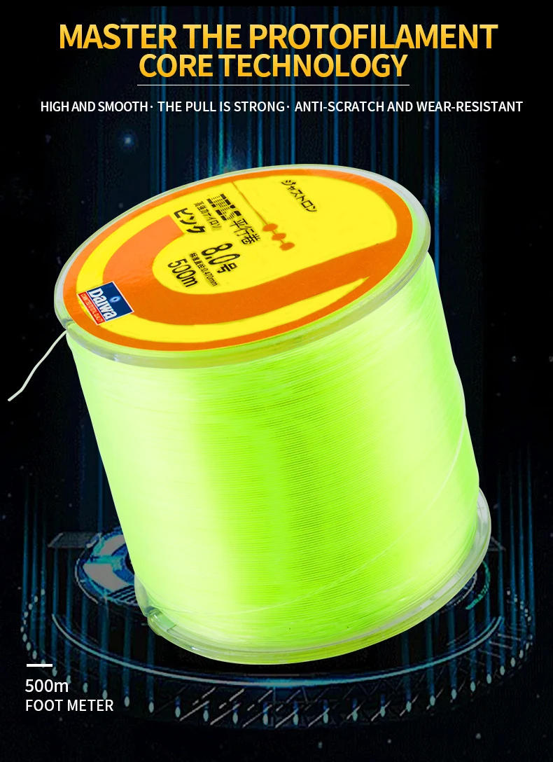Description Picture 5 of item2024 Band New 500m Nylon Fishing Line Super Strong 2LB - 40LB 5 Colors Japan Monofilament Main Line Fishing Line Accessories