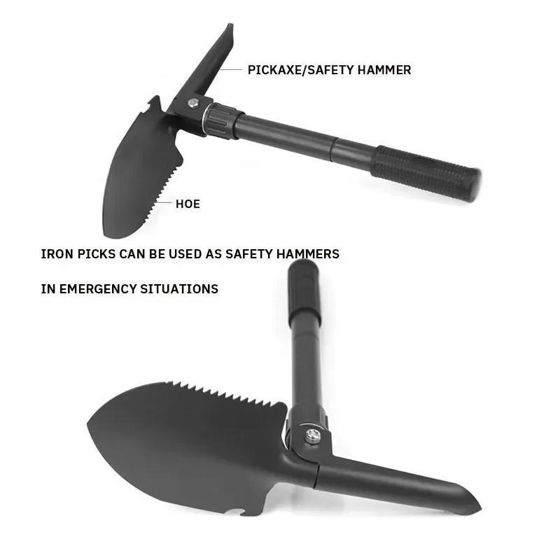 Description Picture 6 of item1PC Engineer Shovel Military Shovel Outdoor Multifunctional Folding Military Vehicle Camping Fishing  Pickaxe