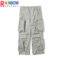 Rainbowtouches Fashion Classic Brand Mens Cargo Pants Casual Zipper Pocket Design Trousers Loose Straight Tooling Style Overalls