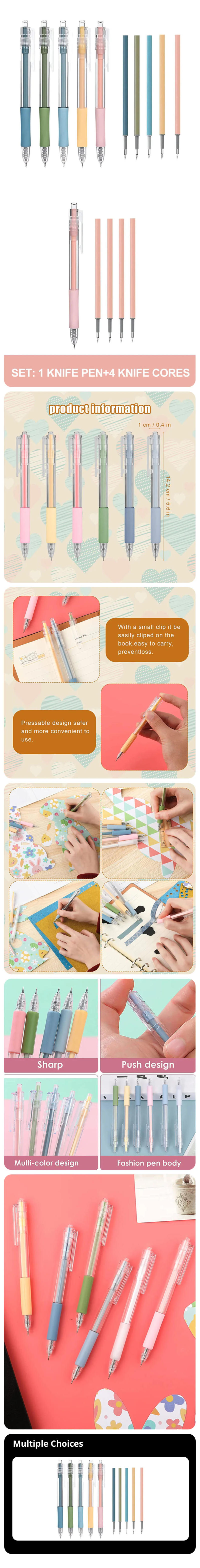 Description Picture 3 of item5PCS Craft Cutting Paper Pen Cutter Tool Paper Cutting Carving Tools DIY Drawing Scrapbooking Perfectly Accessories