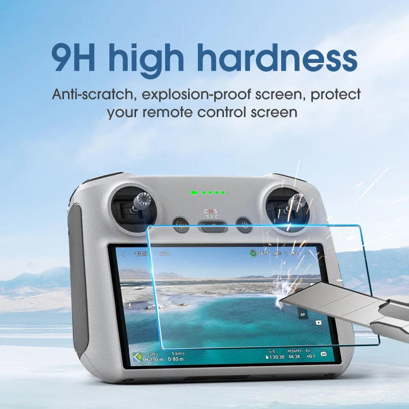 Description Picture 4 of item9/1Pcs HD Clear Tempered Glass For DJI Air 3 Accessories RC/RC 2 Screen Protector Drone Lens Protective Film Full Protection