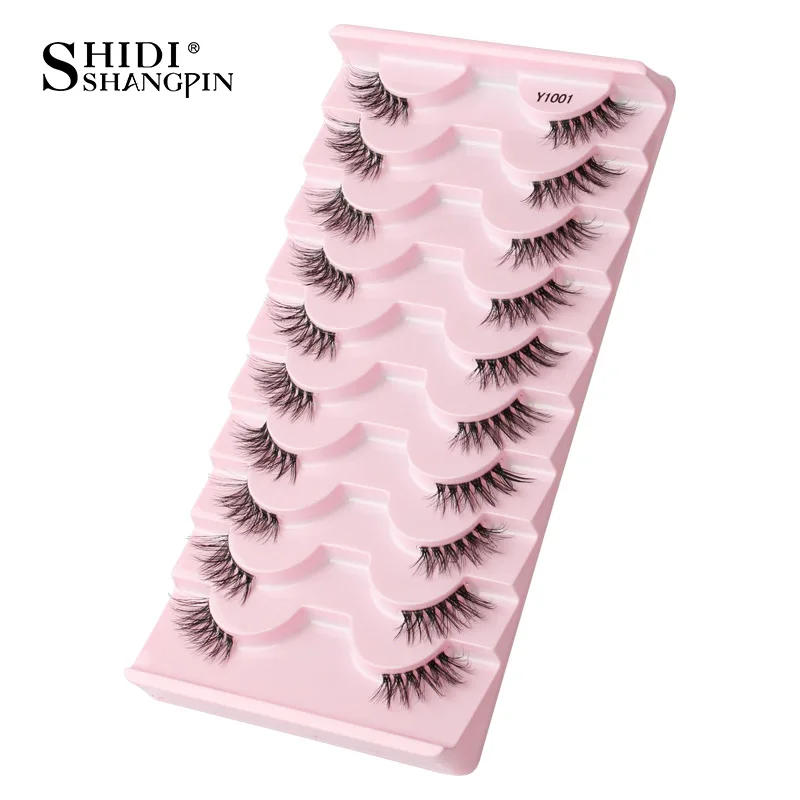 Description Picture 6 of itemMink Eyelashes 3/10 Pairs Wispy Faux 3D Mink Lashes Short Fluffy Half False Eyelash Makeup Tools Natural Volume Cat Eye Lashes