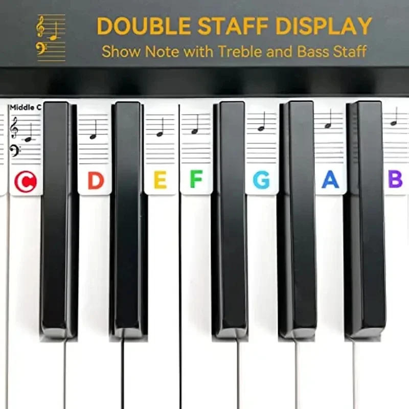 Description Picture 5 of itemReusable Silicone Piano Keyboard Note Labels - Perfect for Kids & Beginners Learning Piano Notes Musical Instrument Accessories