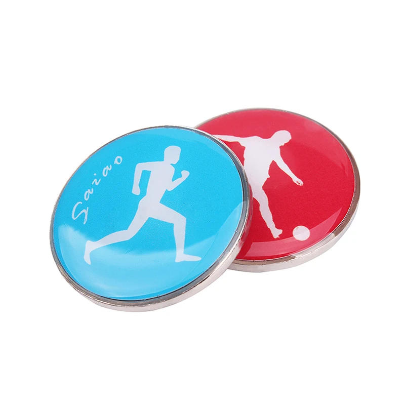 Description Picture 4 of item1pc Referee Side Toss Coin Double Face Sports Football Pattern Soccer Volleyball Flip Coin Souvenirs Gift For Kids Adults