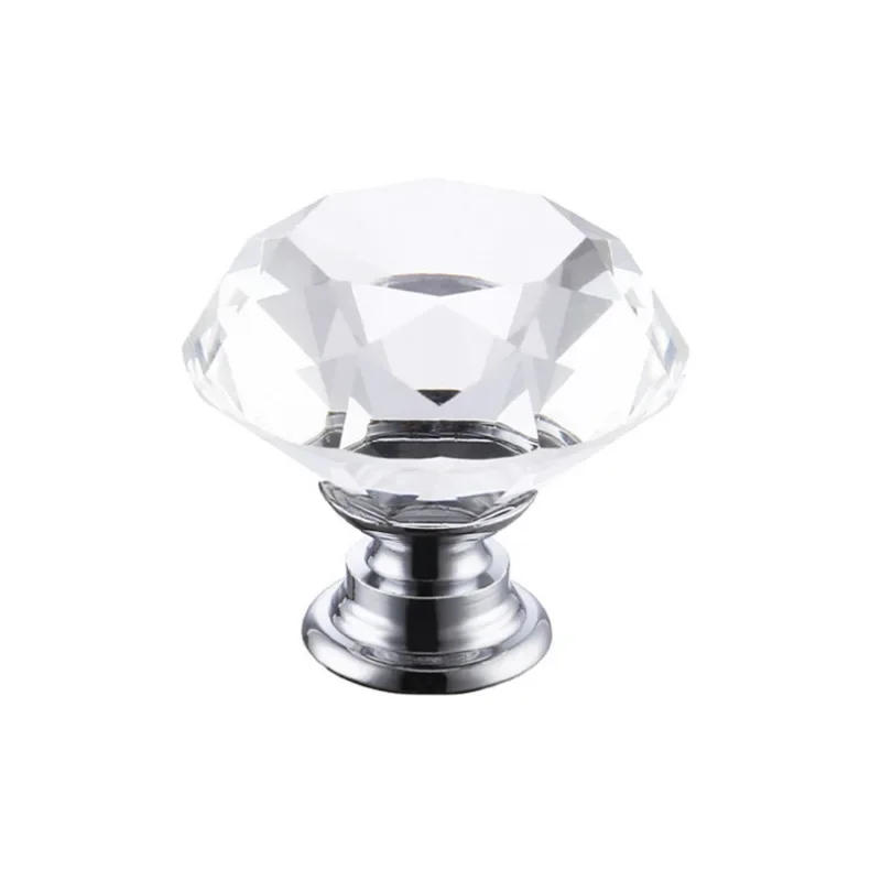 Description Picture 5 of item10Pcs/set 30mm Diamond Shape Design Crystal Glass Knobs Cupboard Drawer Pull Kitchen Cabinet Door Wardrobe Handles Hardware