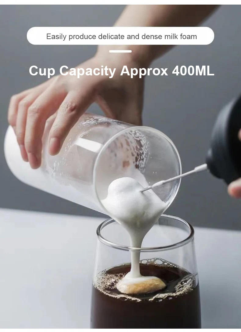 Description Picture 6 of itemWireless Milk Frother Electric Foamer Coffee Foam Maker Milk Shake Mixer Battery Milk Frother Jug Cup Electric Milk Frother Cup