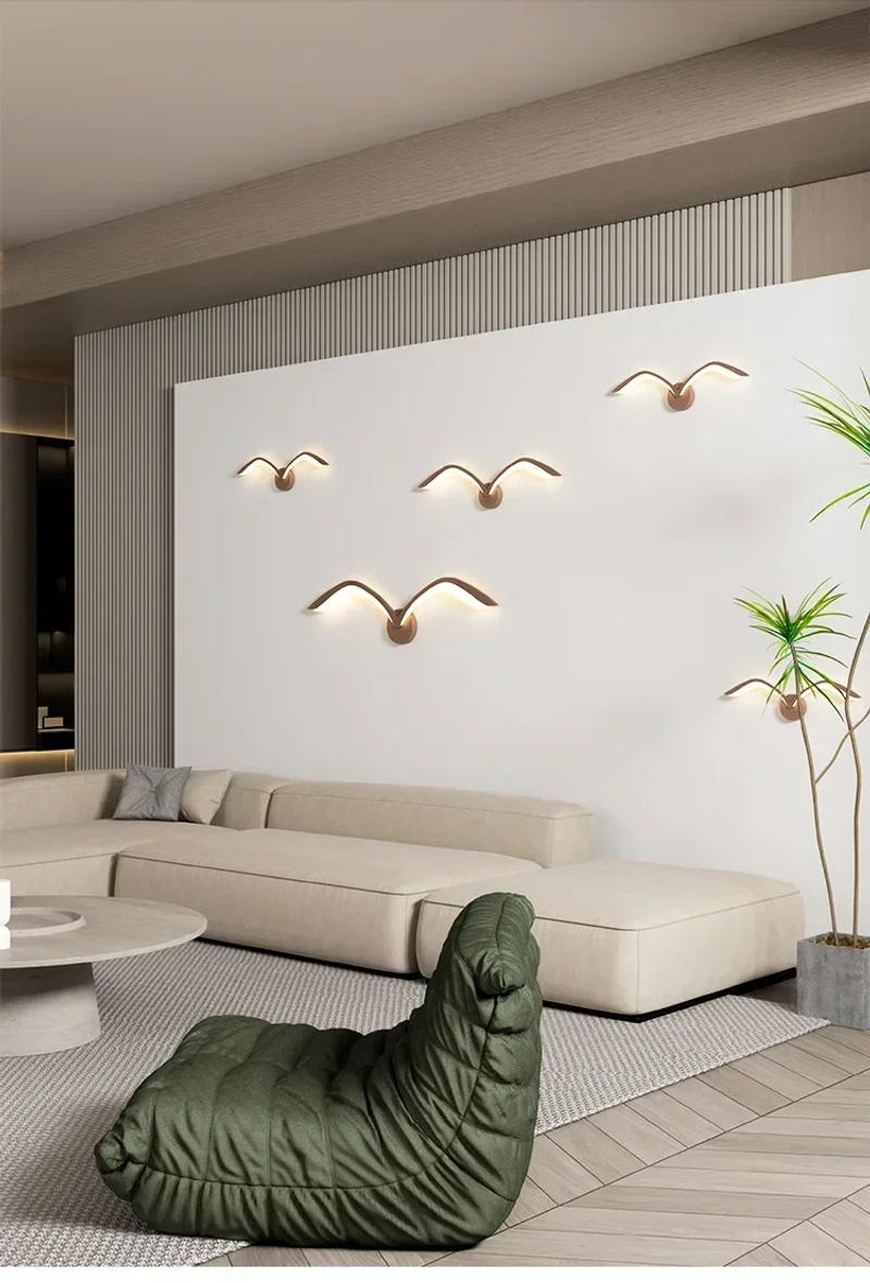 Description Picture 2 of itemNordic Wall Lamp LED Stair Aisle Indoor Lighting Sconce for Living Room Bedside Bedroom Creative Seagull Decoration Home Light