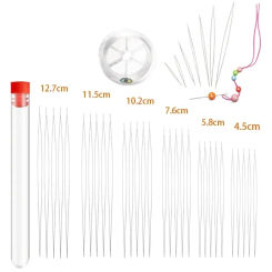 6/30pcs Beading Needles Big Eye Seed Beads Needles DIY Necklace Bracelet Tools Stainless Steel Pearls Threading Pins for Jewelry