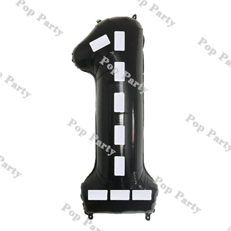 Description Picture 6 of item32inch Number Race Car Balloon Black Foil Balloon Globos Balloons Kids 2nd Birthday Party Supplies Wedding Anniversary Globos