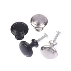 5x Stainless Steel Kitchen Cabinet Knobs Silver Matte Black Color Door Handles Wardrobe Cupboard Drawer Pull Furniture Handle