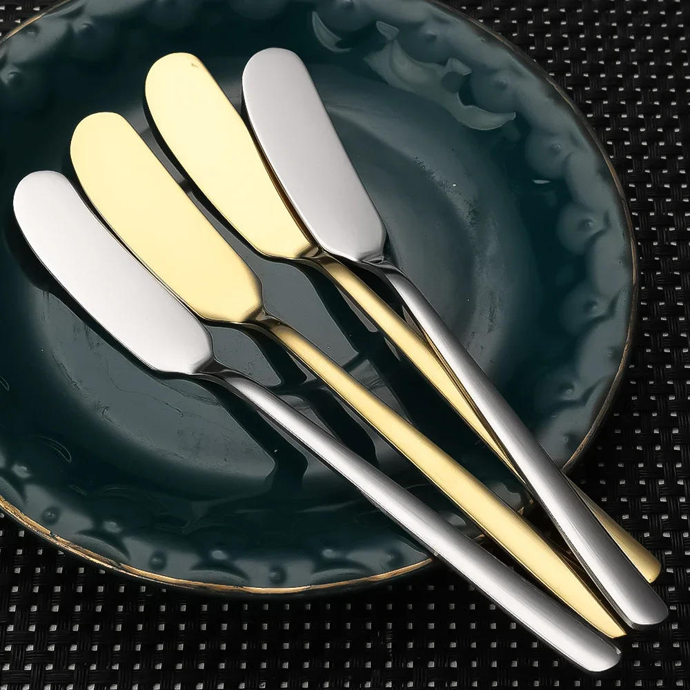 Description Picture 5 of item2/1Pc Butter Knife Stainless Steel Cheese Dessert Knife Sharp Cream Bread Jam Spatula Cutter Multipurpose Kitchen Tableware Tool