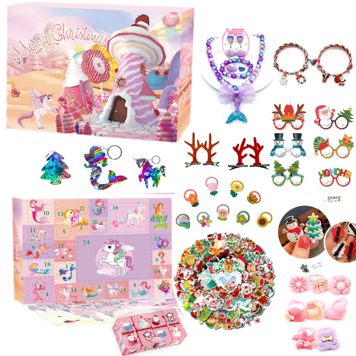 Description Picture 6 of itemKids Makeup Christmas Advent Calendar Box 24days Countdown Calendar Jewelry Gift Box Toys for Girls Kids Xmas Gift