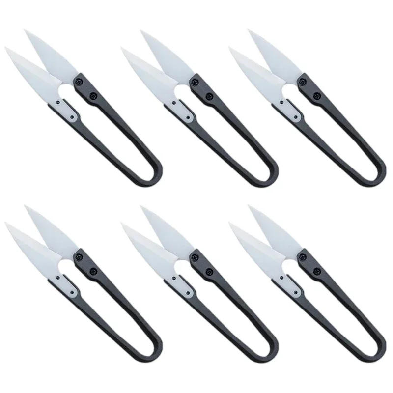 Description Picture 2 of itemInsulated ceramic U-shaped scissors special battery repair anti-static insulation safety wire cutting anti-rust scissors tools