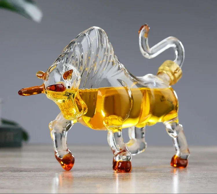 Description Picture 5 of itemCow Shaped Style Home Bar Whiskey Decanter for Liquor Bourbon Wine Bottle 250ML-1000ML Bars Barrel