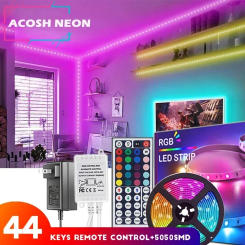 30M/98.4FT RGB LED Strip Lights Color Changing Lighting 18LEDs/M Flexible LED Lamp 24V 5050SMD LED Lights With 44Keys Remote