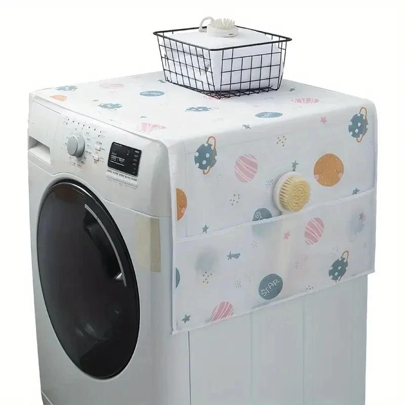 Description Picture 6 of itemRefrigerator washing machine cover cloth dust cover oil proof household storage refrigerator cover cover towel