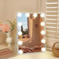 LED Makeup Mirror Light Bulbs USB Charging Vanity Makeup Mirror Lights Bathroom Dressing Table Lighting Dimmable LED Wall Lamp