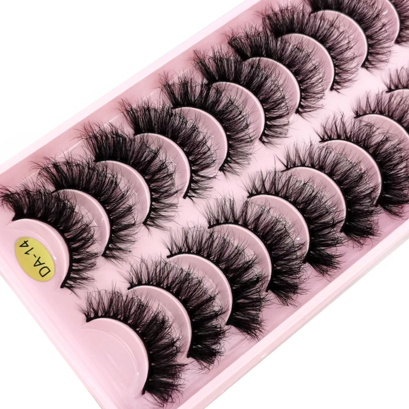 Description Picture 5 of itemFalse Eyelashes Cat-Eye Fluffy Faux Mink Lashes 8D Wispy Lashes 10 Pairs Pack Dramatic Long Thick Volume Eyelashes
