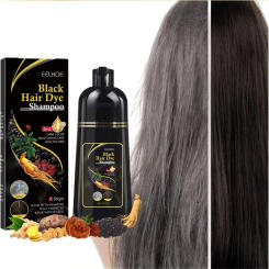 3in1 Hair Dye White To Black Shampoo  Natural Mild Black Shampoo Herbal Polygonum Effective Anti White Gray  Color Cream