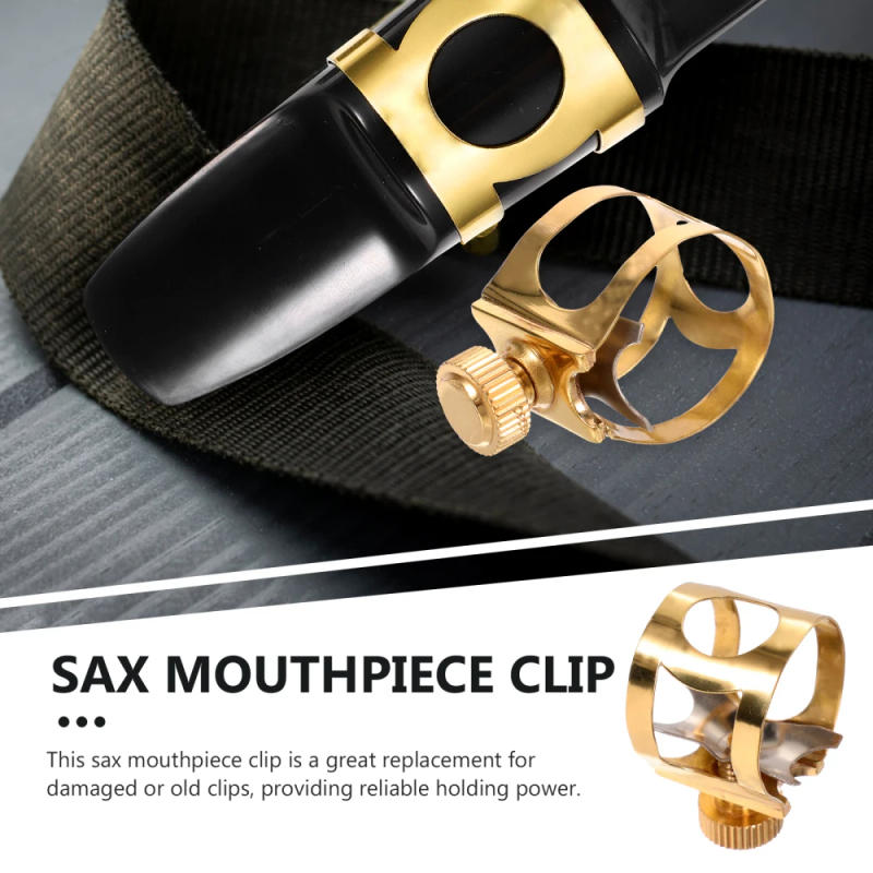 Description Picture 4 of itemSax Ligature Pipe Clamp Musical Instrument Saxophone Parts Brass Reed Clips Alto