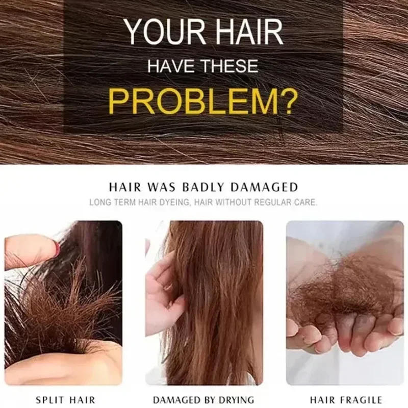 Description Picture 6 of itemDamage Repair Hair Mask Restore Hair Soft Smoothing Shiny Keratin Deep Treatment Frizzy Dry Straightening Balm Magic Hair Care