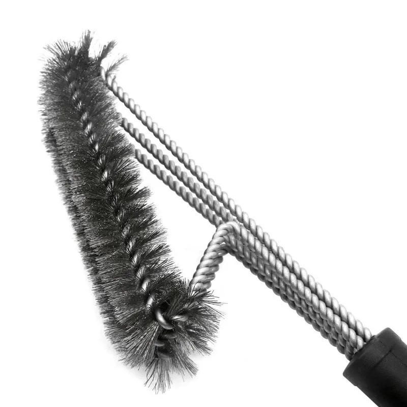 Description Picture 3 of itemBarbecue Grill BBQ Brush Clean Tool Grill Accessories Stainless Steel Bristles Non-stick Cleaning Brushes Barbecue Accessories