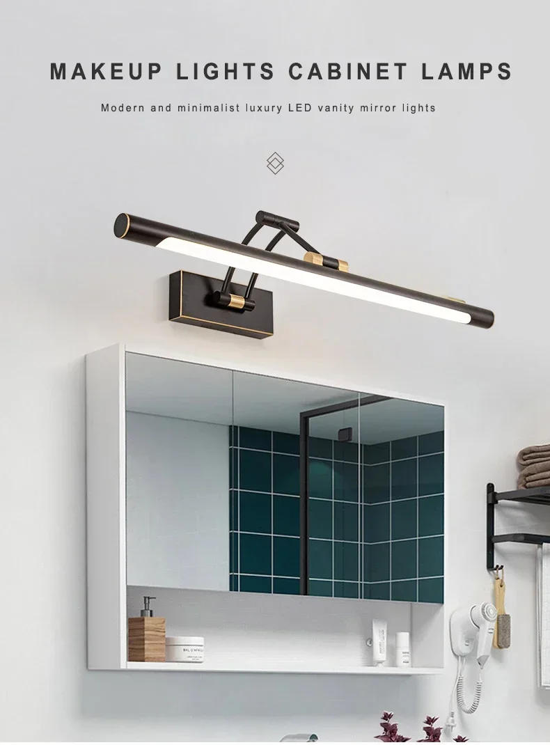 Description Picture 6 of itemLamp LED Linear Bathroom Vanity Light Modern Mirror Front Lamp, Vanity Wall Bar Lighting Fixture Over Mirror, Makeup Lights Dre